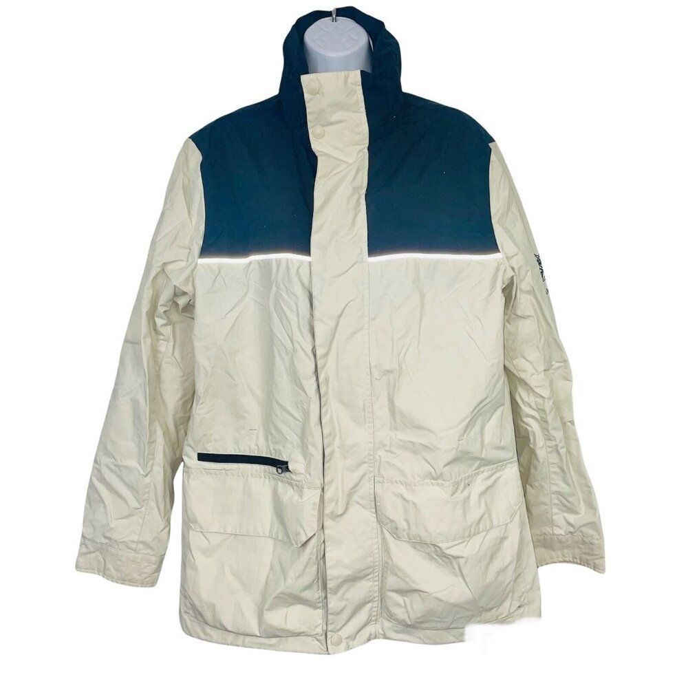 Nautica Womens Sailing Jacket M Beige Windbreaker - image 1
